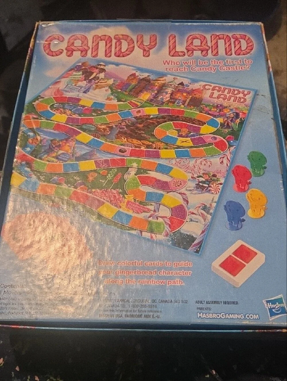 Hasbro Candy Land Board Game - Pink, Purple, Yellow, Blue